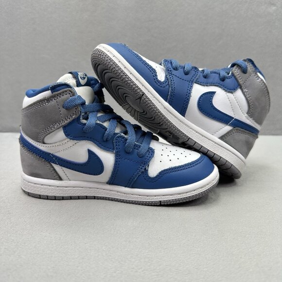 Nike Air Jordan 1 Retro High OG (TD) Size 9C Shoes 'True Blue' Athletic Sneakers - Picture 5 of 8